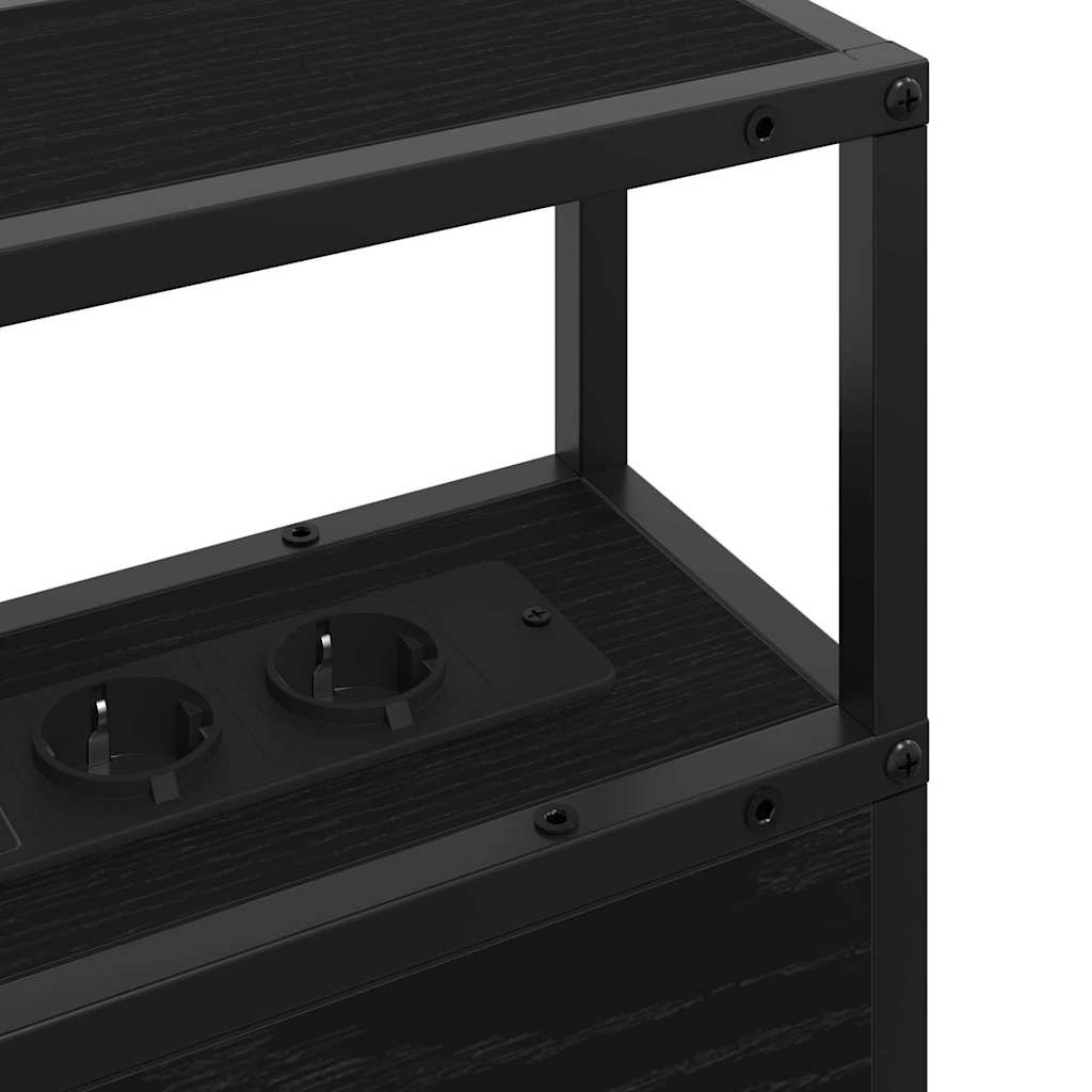 Tête de lit de rangement Chêne noir 90 cm Bois d'ingénierie - XIOS