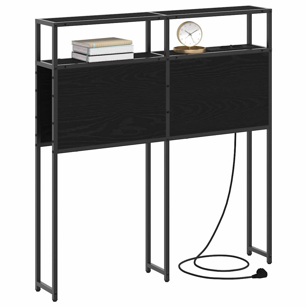 Tête de lit de rangement Chêne noir 90 cm Bois d'ingénierie - XIOS