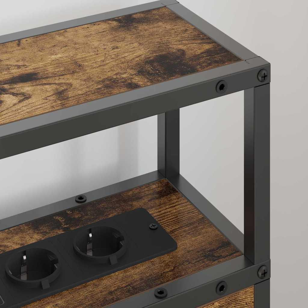 Tête de lit de rangement Chêne fumé 90 cm Bois d'ingénierie