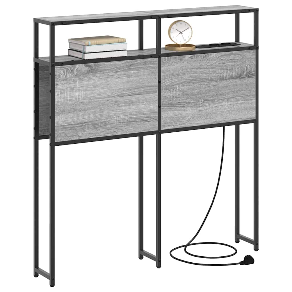 Tête de lit de rangement Sonoma gris 90 cm Bois d'ingénierie