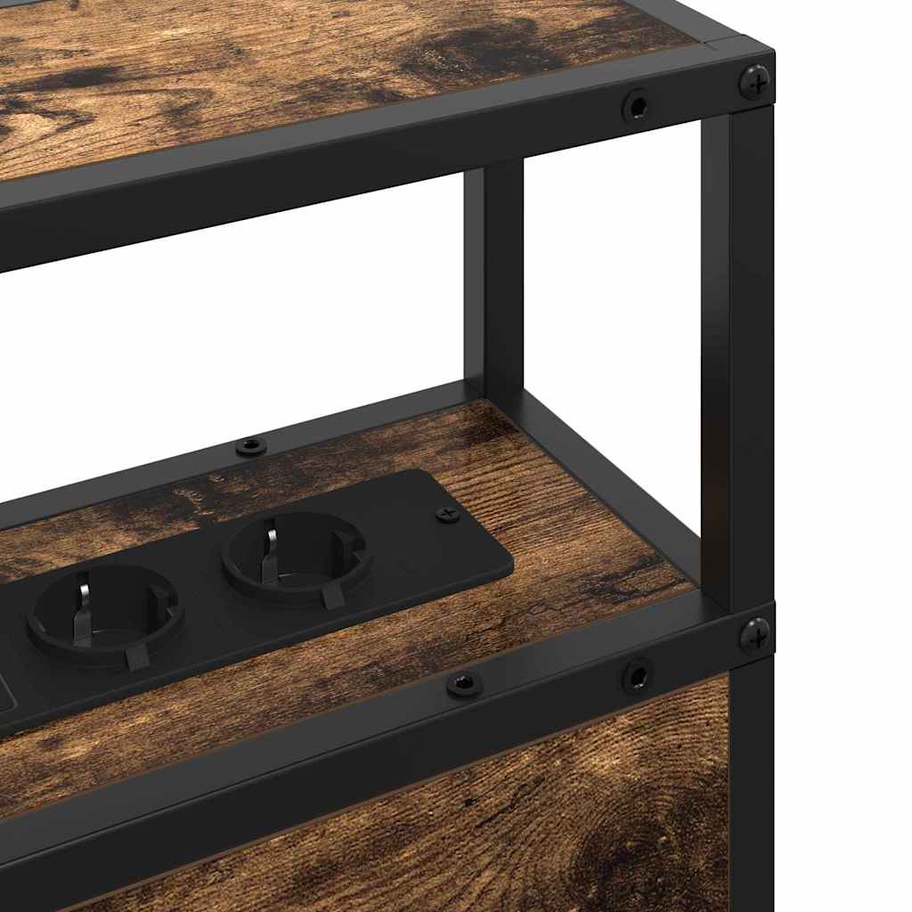 Tête de lit de rangement Chêne fumé 100 cm Bois d'ingénierie