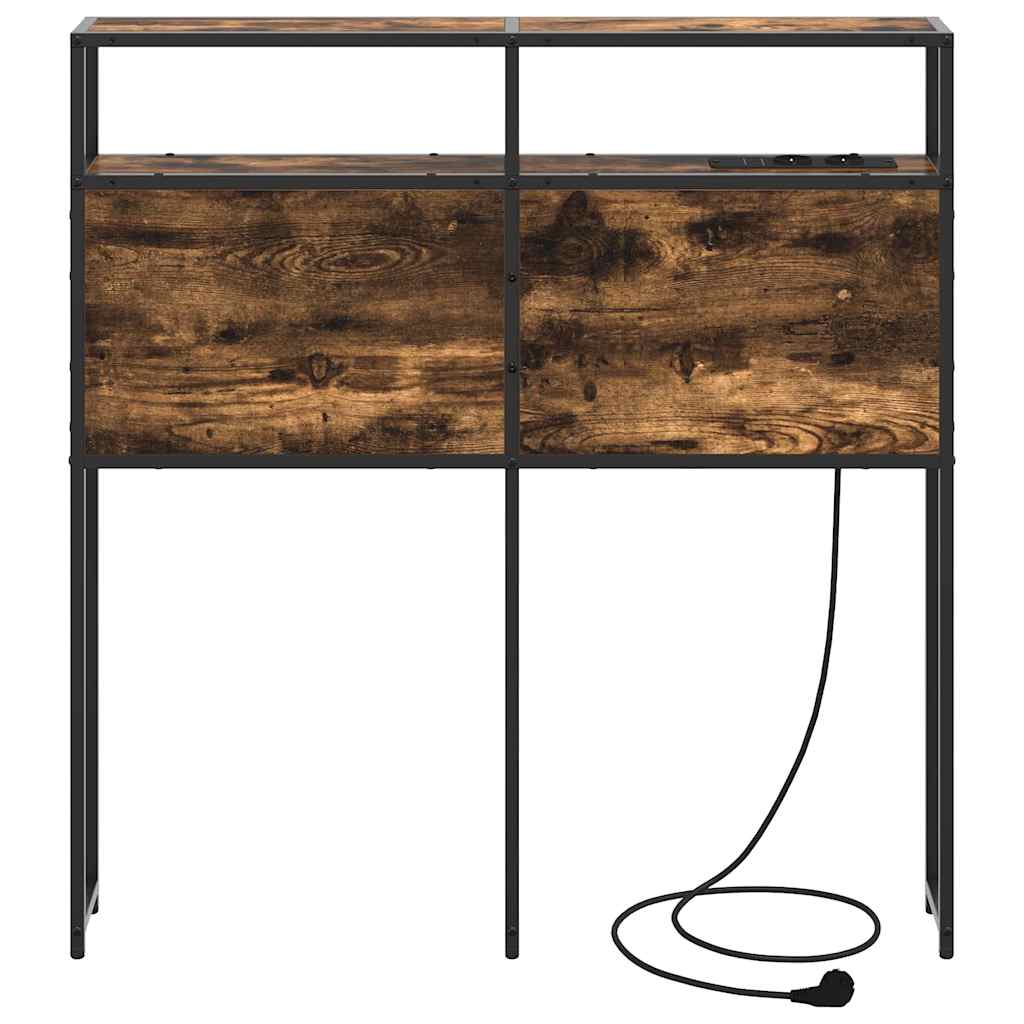 Tête de lit de rangement Chêne fumé 100 cm Bois d'ingénierie