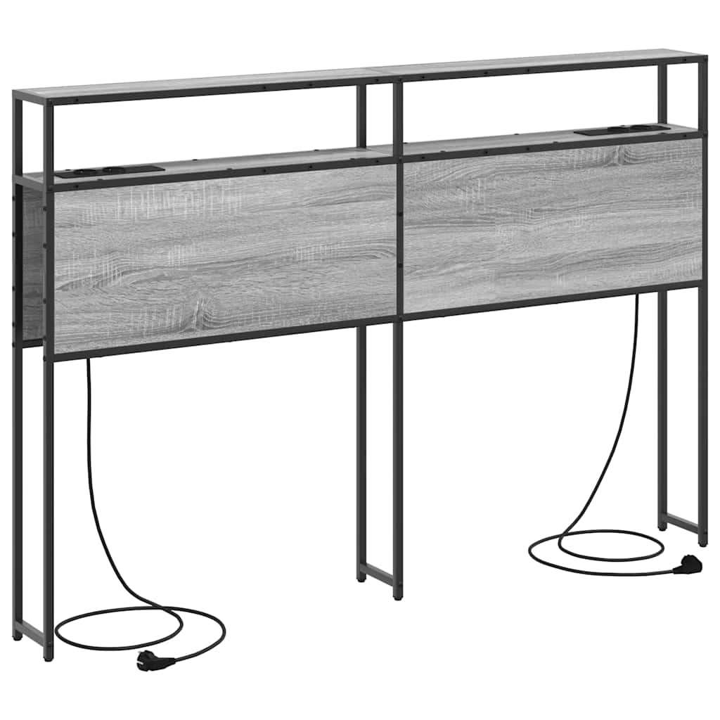 Tête de lit de rangement Sonoma gris 120 cm Bois d'ingénierie