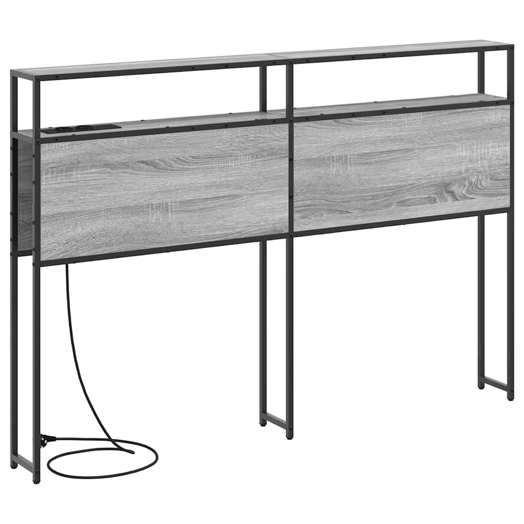 Tête de lit de rangement Sonoma gris 120 cm Bois d'ingénierie