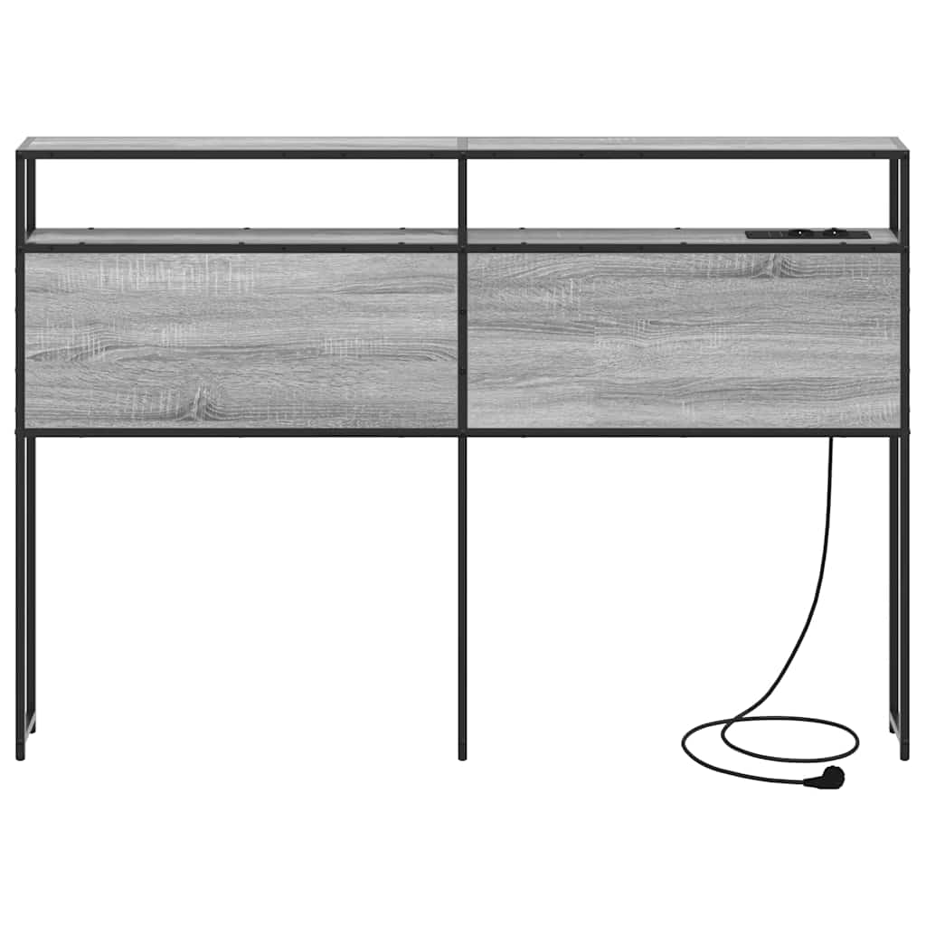 Tête de lit de rangement Sonoma gris 120 cm Bois d'ingénierie