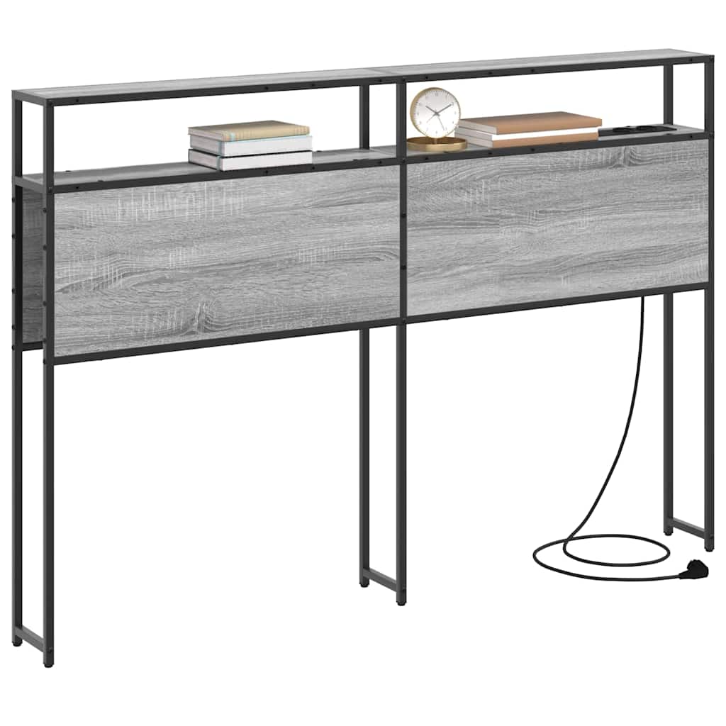 Tête de lit de rangement Sonoma gris 120 cm Bois d'ingénierie