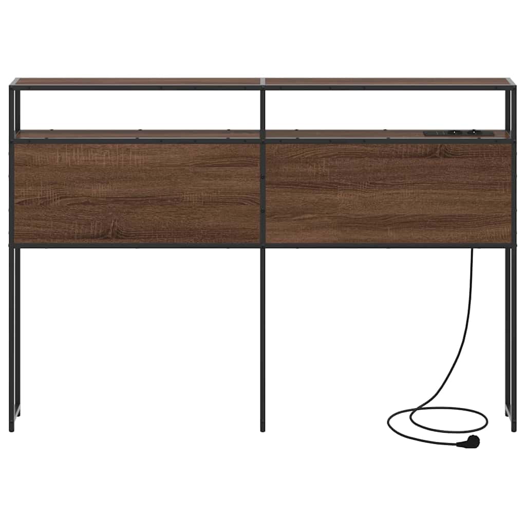 Tête de lit de rangement Chêne marron 120 cm Bois d'ingénierie - XIOS