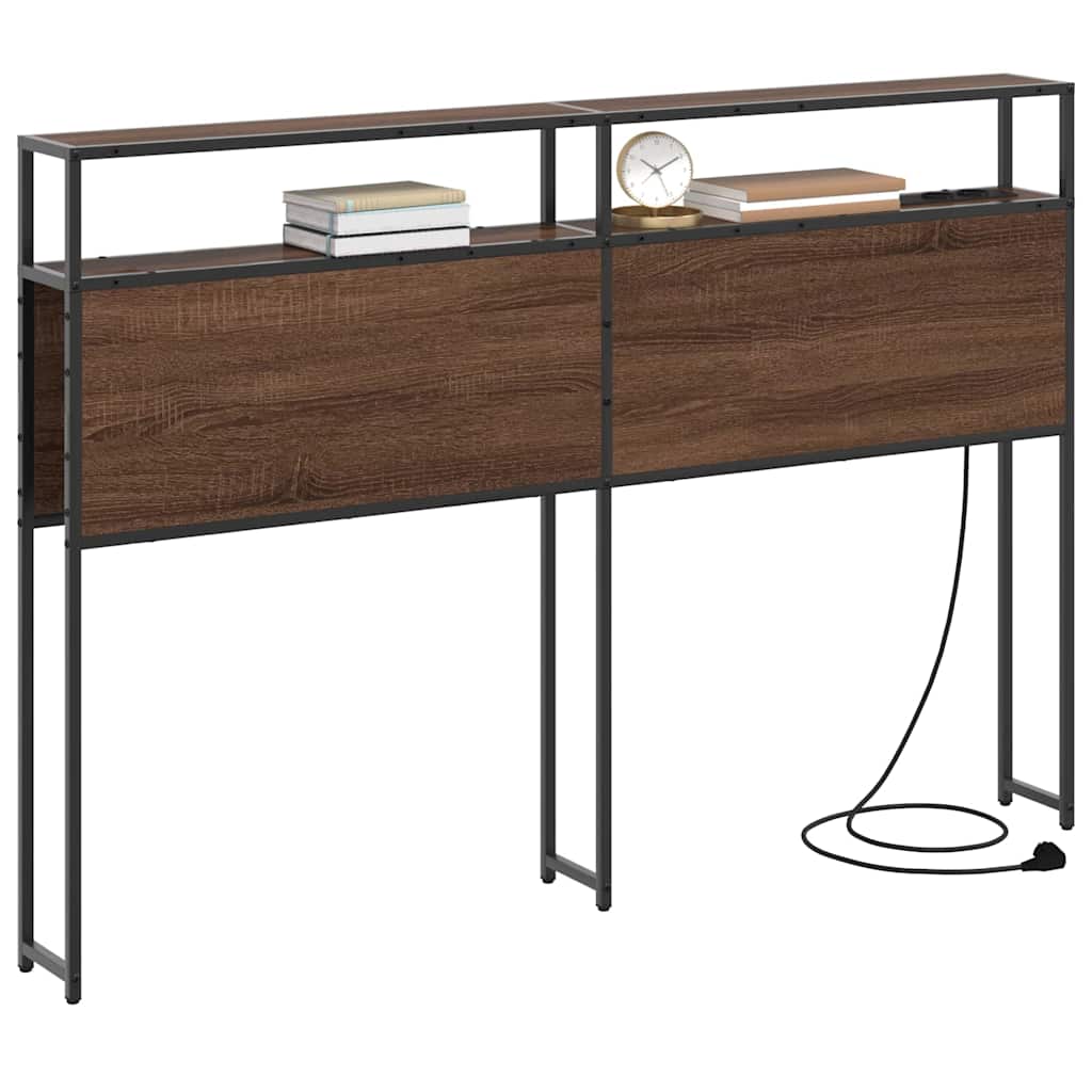 Tête de lit de rangement Chêne marron 120 cm Bois d'ingénierie - XIOS