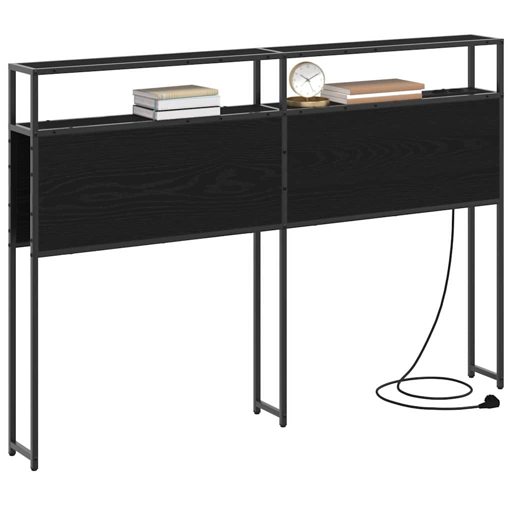 Tête de lit de rangement Chêne noir 135 cm Bois d'ingénierie - XIOS