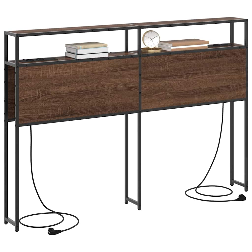 Tête de lit de rangement Chêne marron 135 cm Bois d'ingénierie - XIOS