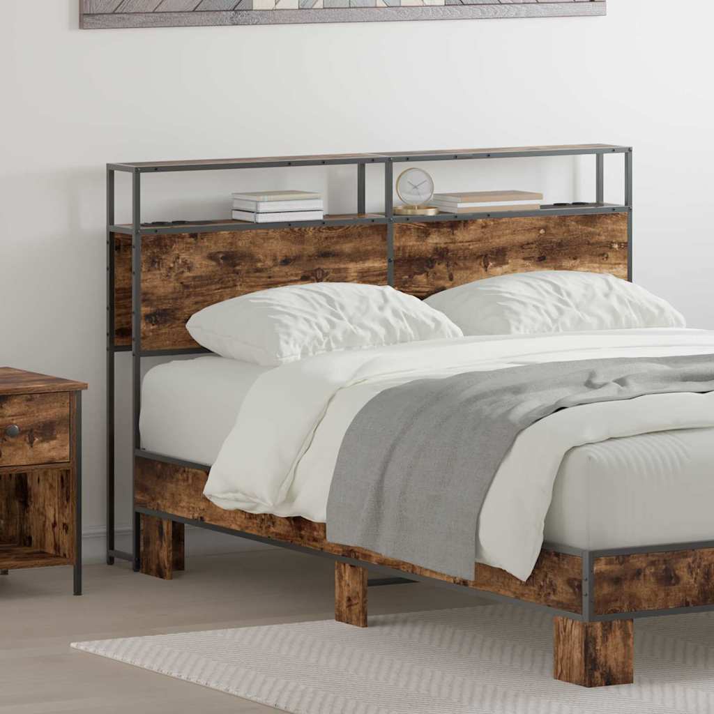 Tête de lit de rangement Chêne fumé 140 cm Bois d'ingénierie - XIOS