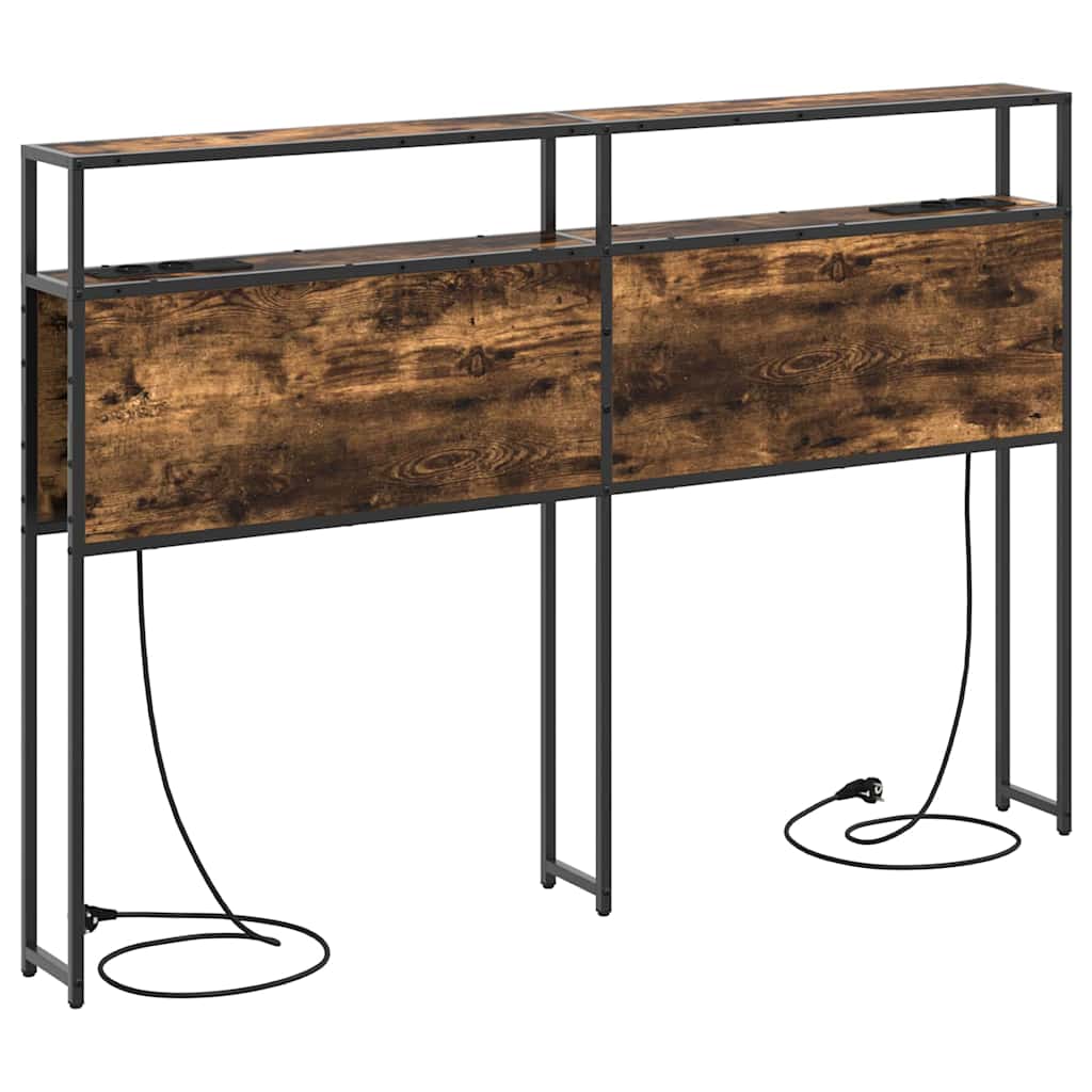 Tête de lit de rangement Chêne fumé 140 cm Bois d'ingénierie - XIOS