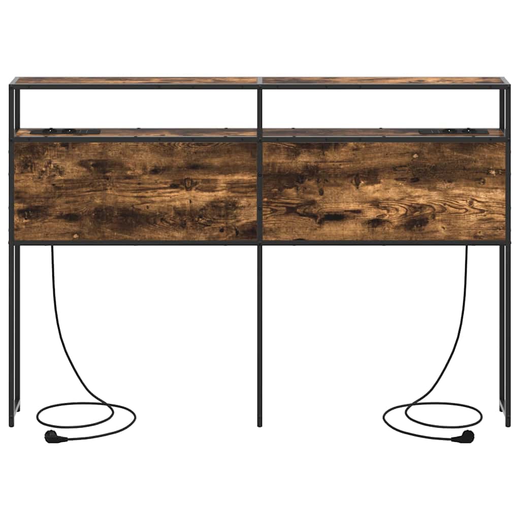 Tête de lit de rangement Chêne fumé 140 cm Bois d'ingénierie - XIOS