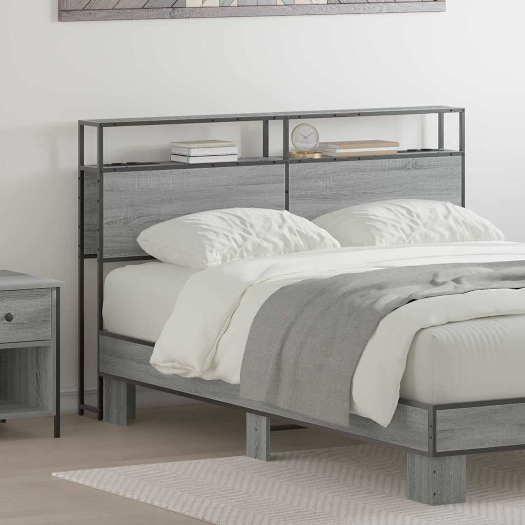 Tête de lit de rangement Sonoma gris 140 cm Bois d'ingénierie