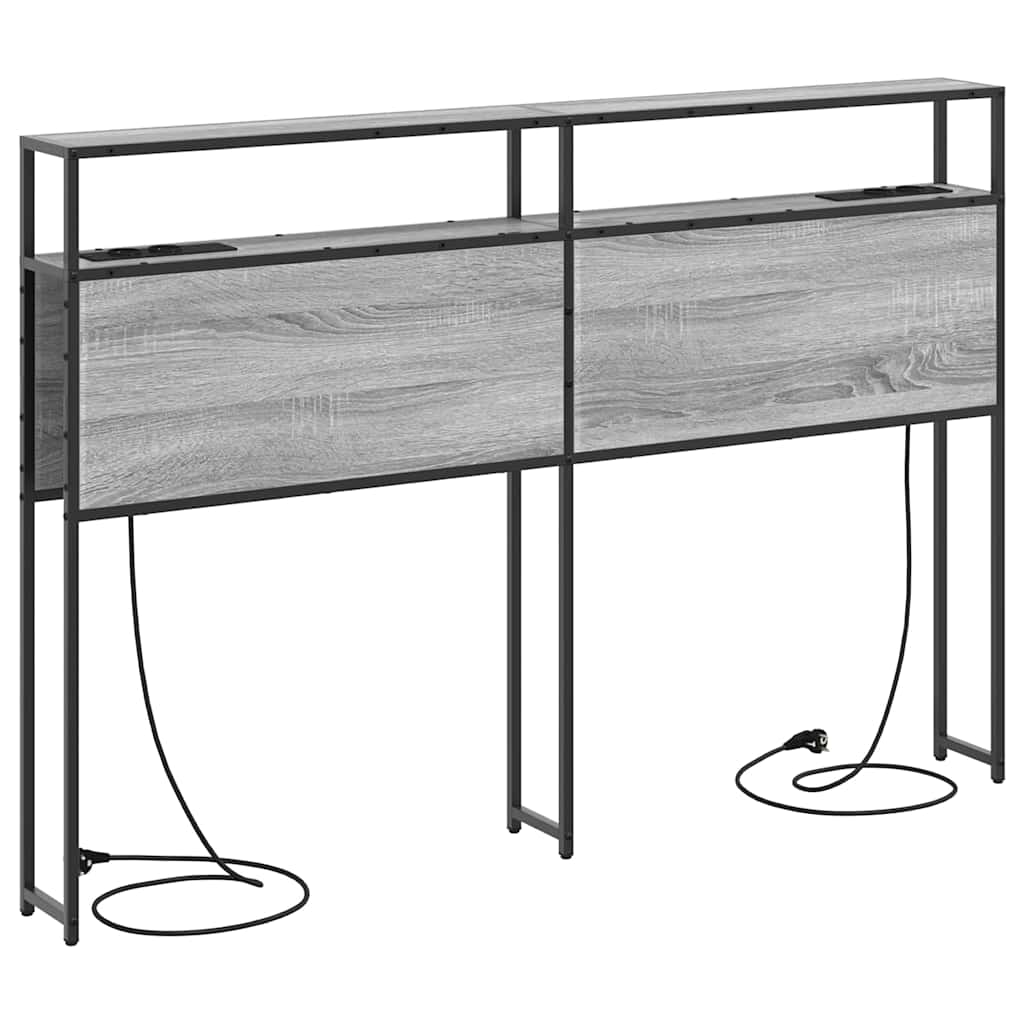 Tête de lit de rangement Sonoma gris 140 cm Bois d'ingénierie