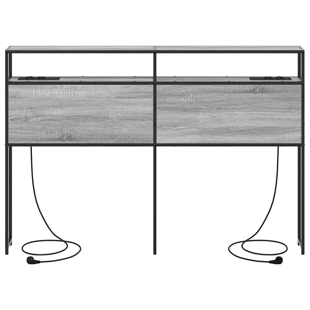 Tête de lit de rangement Sonoma gris 140 cm Bois d'ingénierie