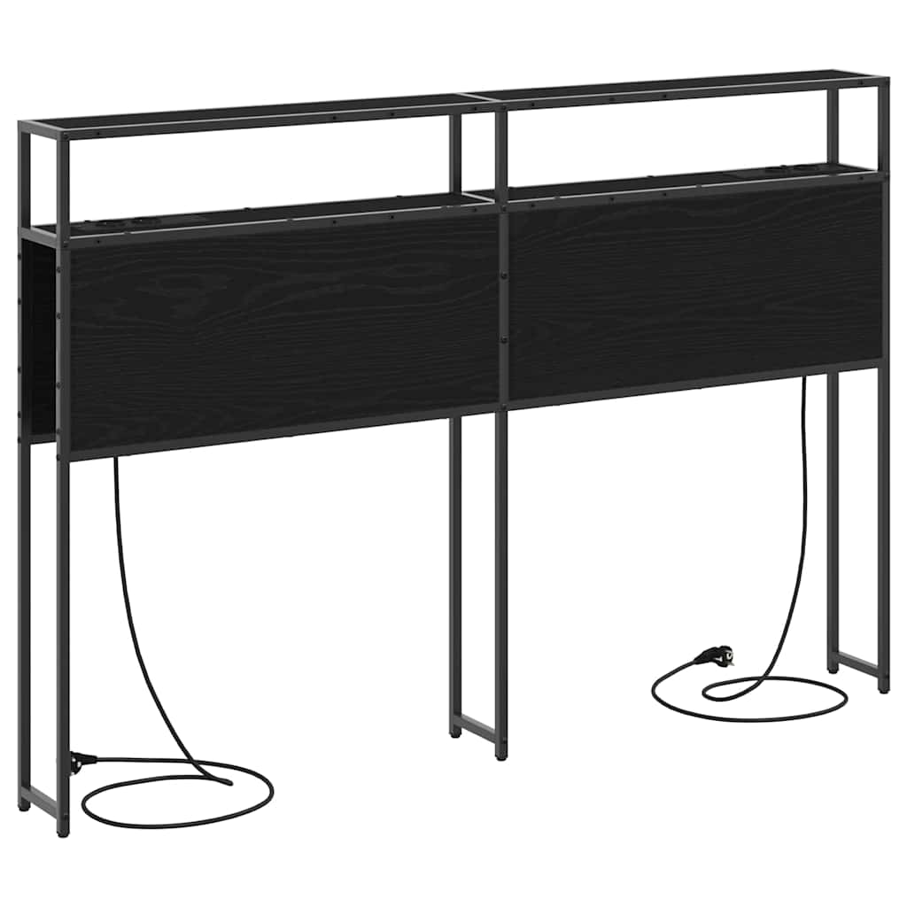 Tête de lit de rangement Chêne noir 150 cm Bois d'ingénierie - XIOS
