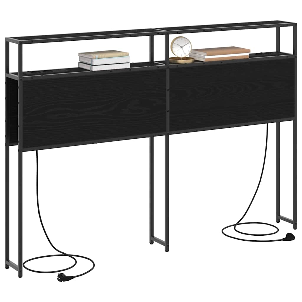Tête de lit de rangement Chêne noir 150 cm Bois d'ingénierie - XIOS