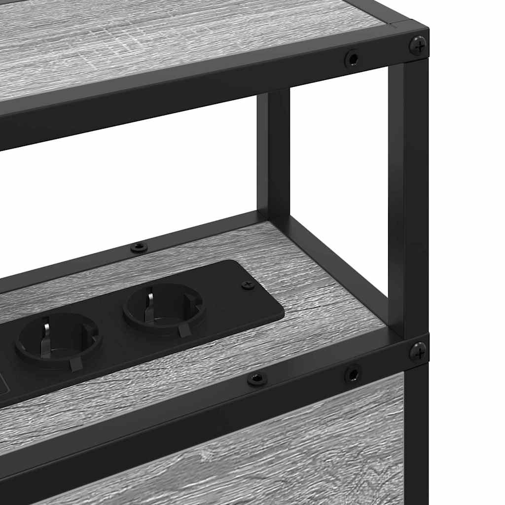 Tête de lit de rangement Sonoma gris 150 cm Bois d'ingénierie