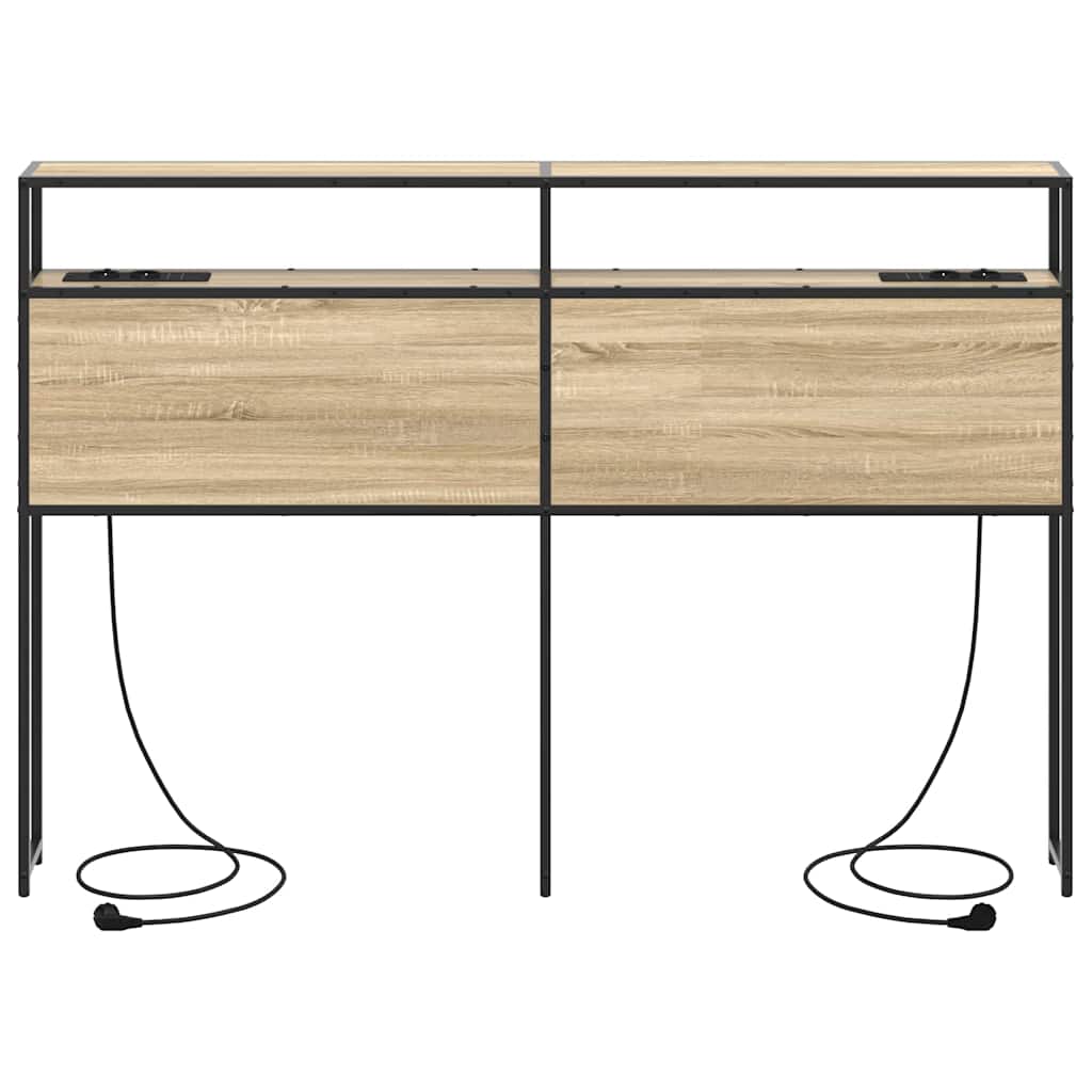 Tête de lit de rangement Chêne sonoma 160 cm Bois d'ingénierie - XIOS