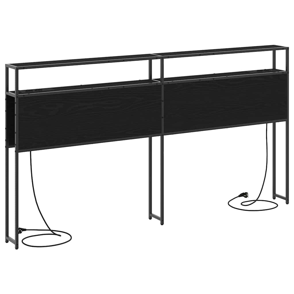 Tête de lit de rangement Chêne noir 180 cm Bois d'ingénierie - XIOS