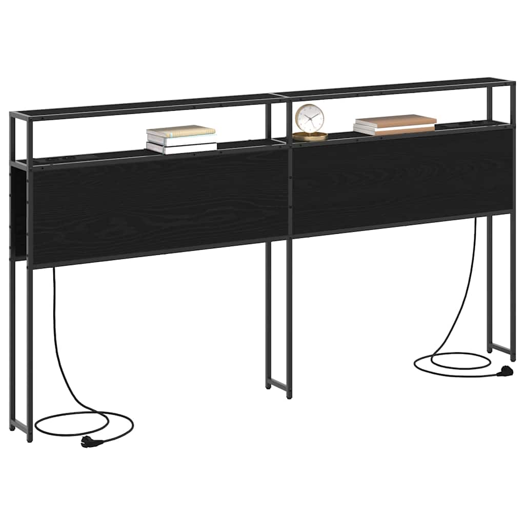 Tête de lit de rangement Chêne noir 180 cm Bois d'ingénierie - XIOS