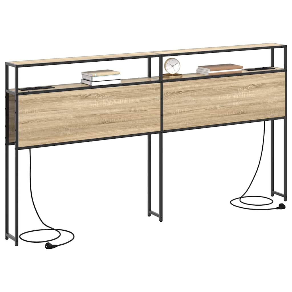 Tête de lit de rangement Chêne sonoma 180 cm Bois d'ingénierie - XIOS