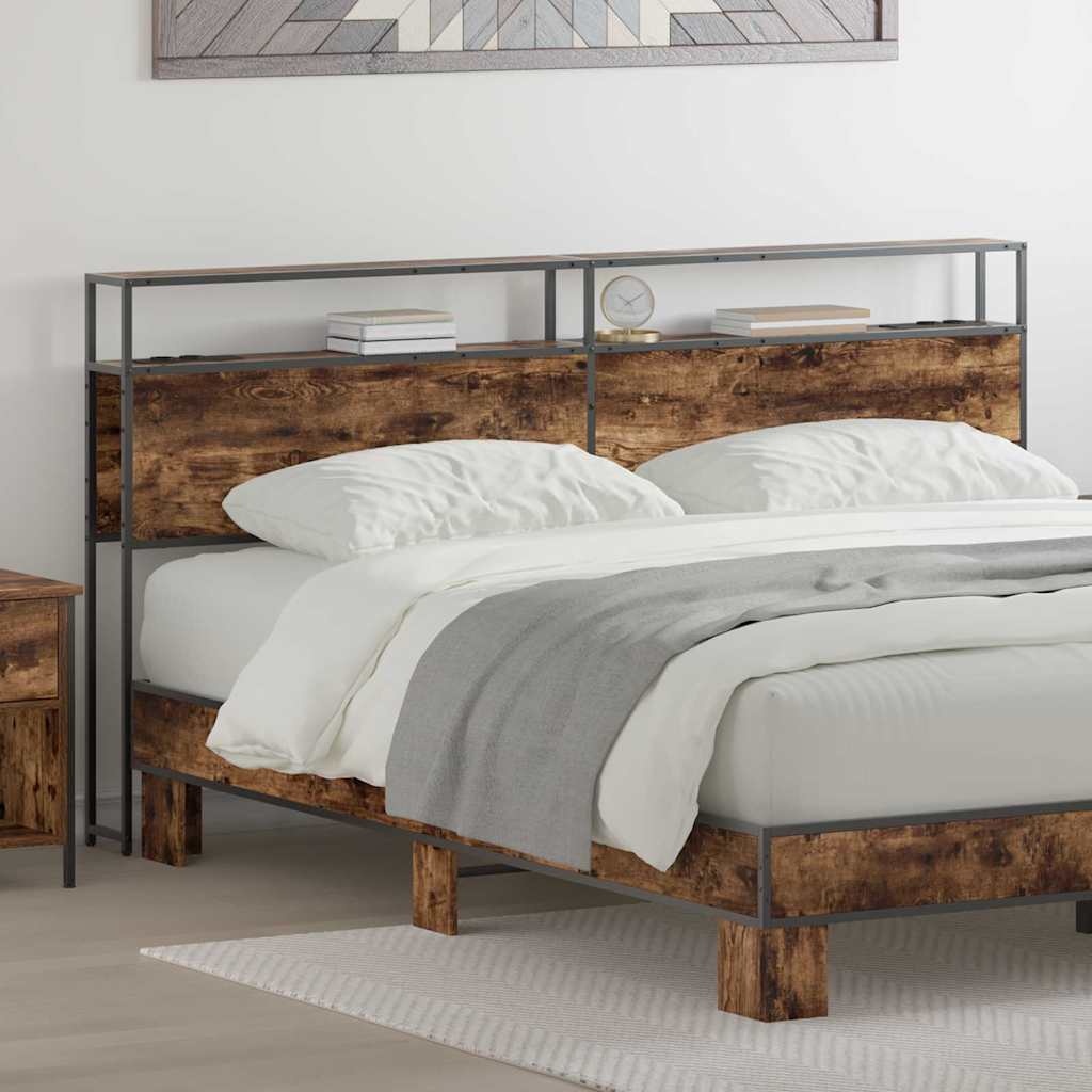 Tête de lit de rangement Chêne fumé 180 cm Bois d'ingénierie - XIOS