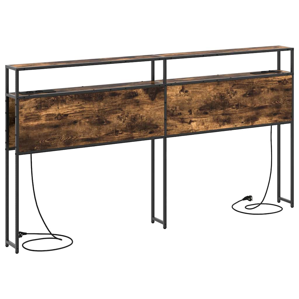 Tête de lit de rangement Chêne fumé 180 cm Bois d'ingénierie - XIOS