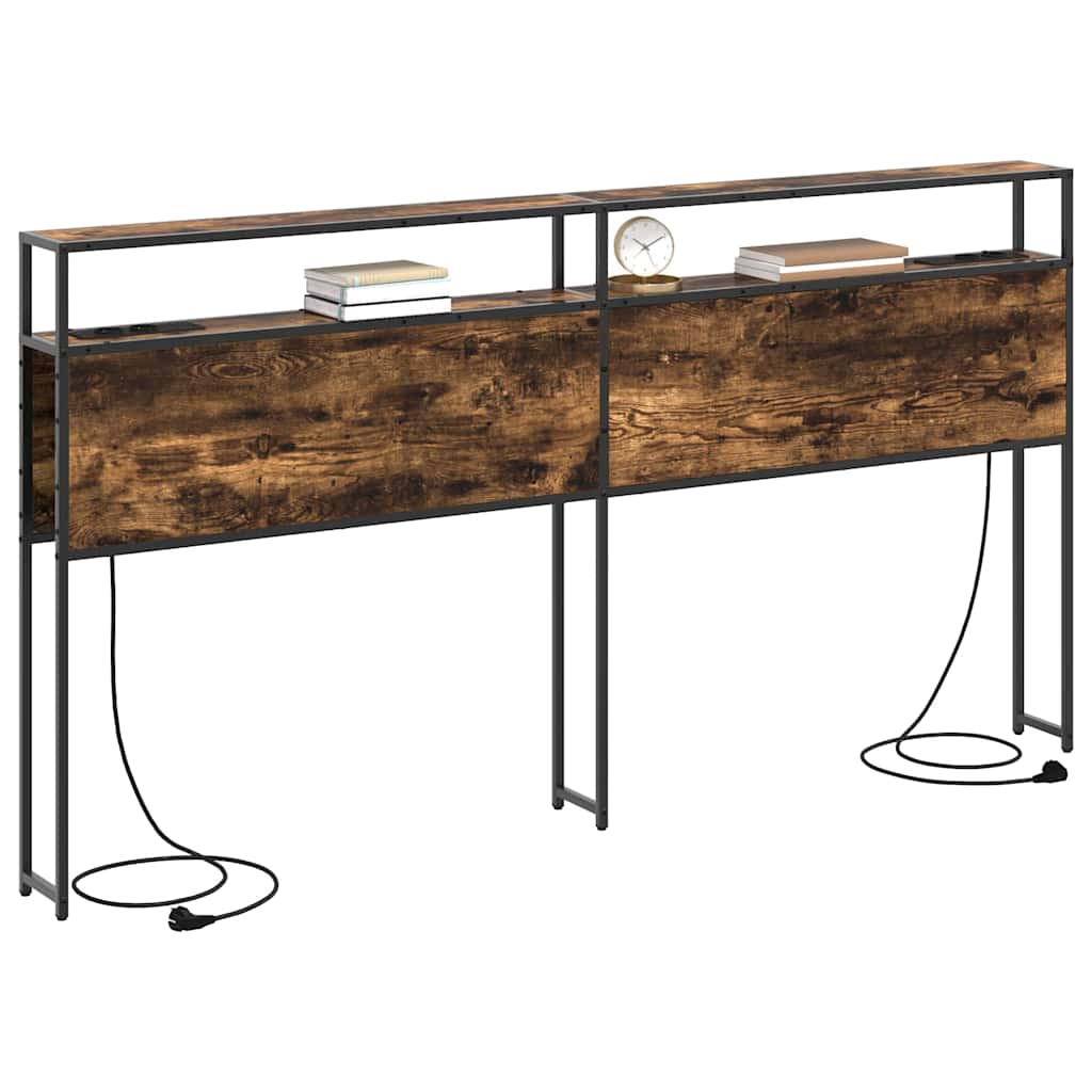 Tête de lit de rangement Chêne fumé 180 cm Bois d'ingénierie - XIOS