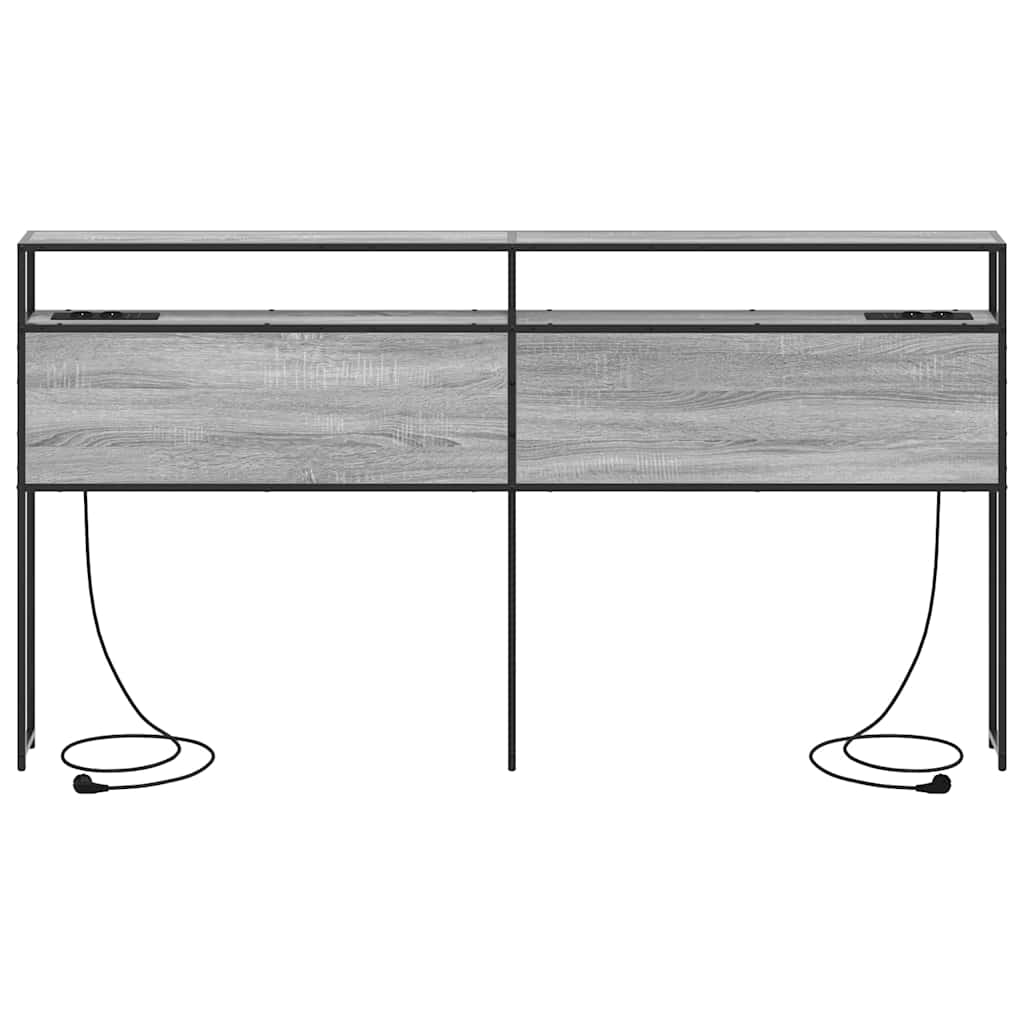 Tête de lit de rangement Sonoma gris 180 cm Bois d'ingénierie - XIOS