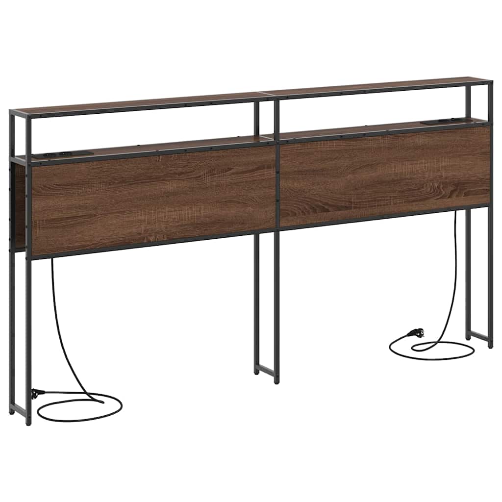 Tête de lit de rangement Chêne marron 180 cm Bois d'ingénierie - XIOS