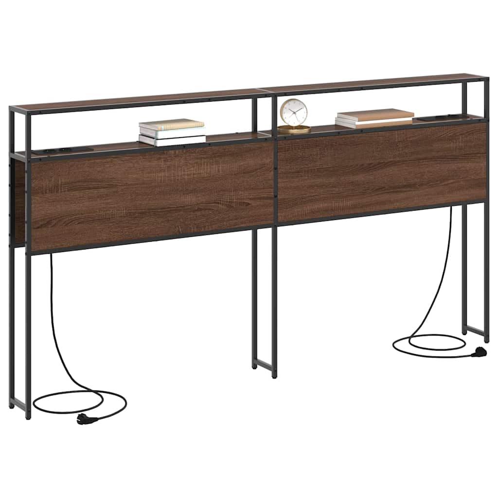 Tête de lit de rangement Chêne marron 180 cm Bois d'ingénierie - XIOS
