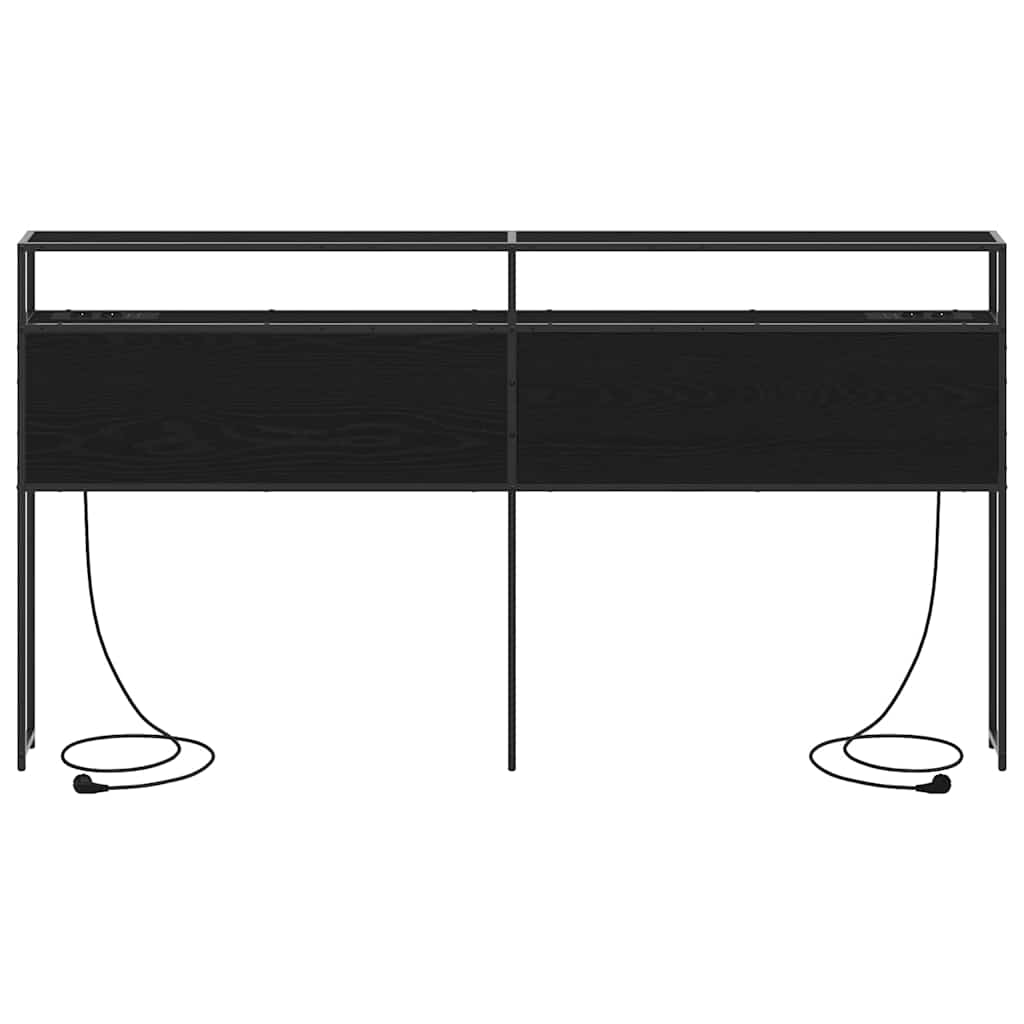 Tête de lit de rangement Chêne noir 200 cm Bois d'ingénierie - XIOS