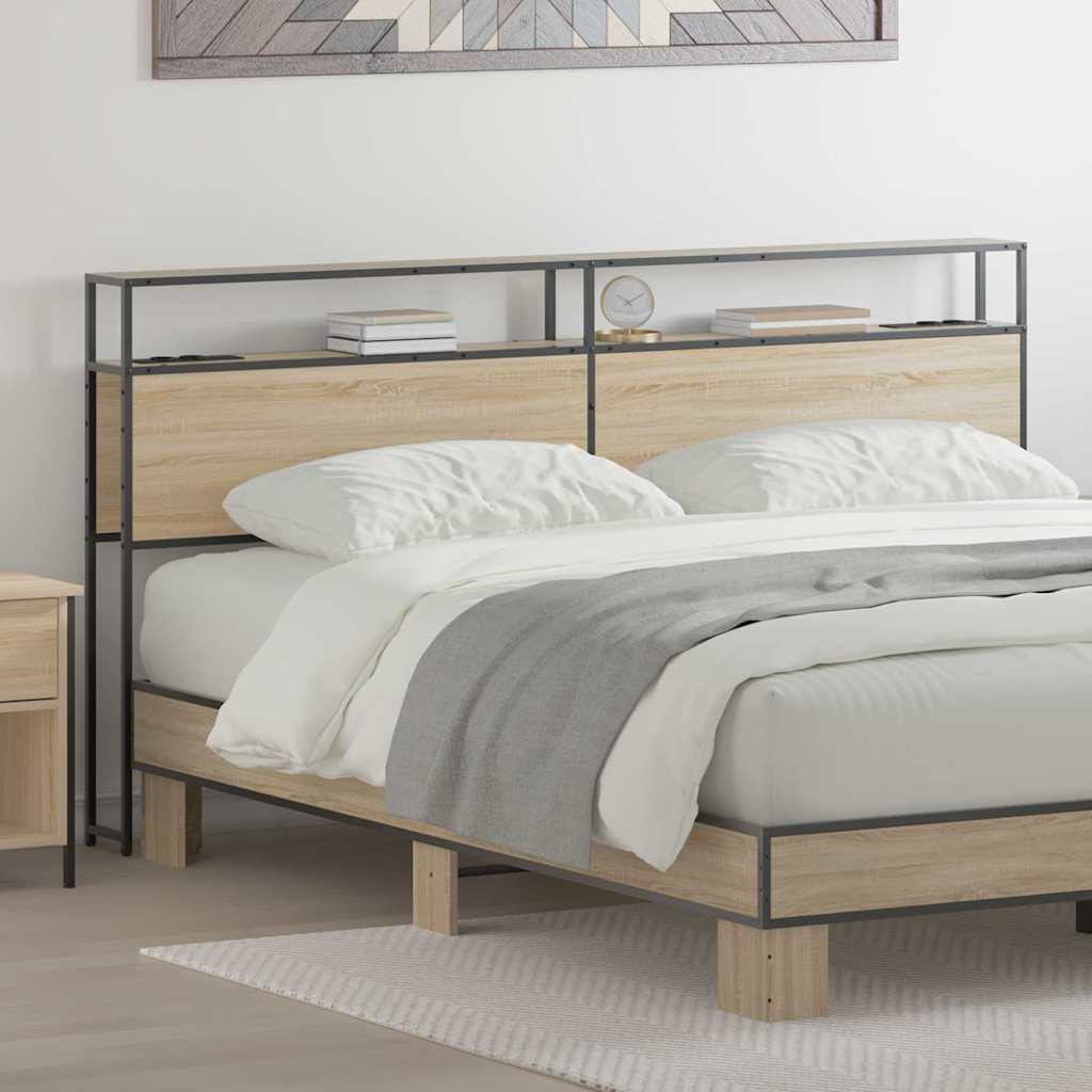 Tête de lit de rangement Chêne sonoma 200 cm Bois d'ingénierie - XIOS