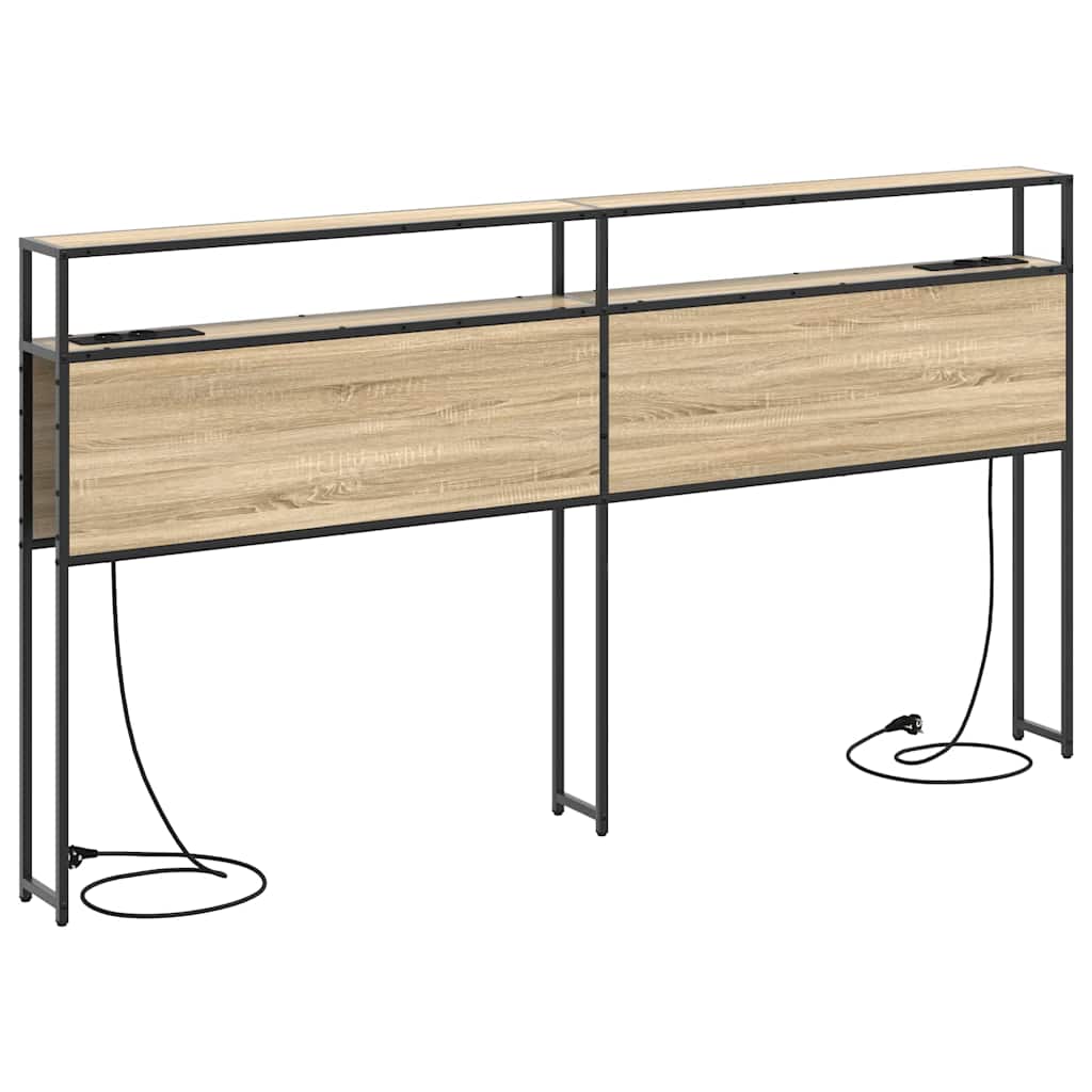 Tête de lit de rangement Chêne sonoma 200 cm Bois d'ingénierie - XIOS