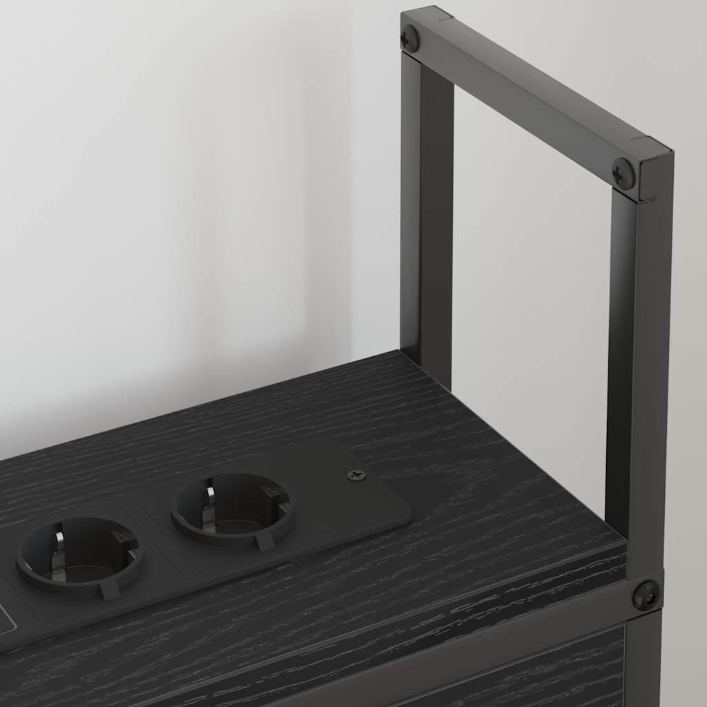 Headboard de Rangement avec Station de Charge Chêne noir 75 cm - XIOS