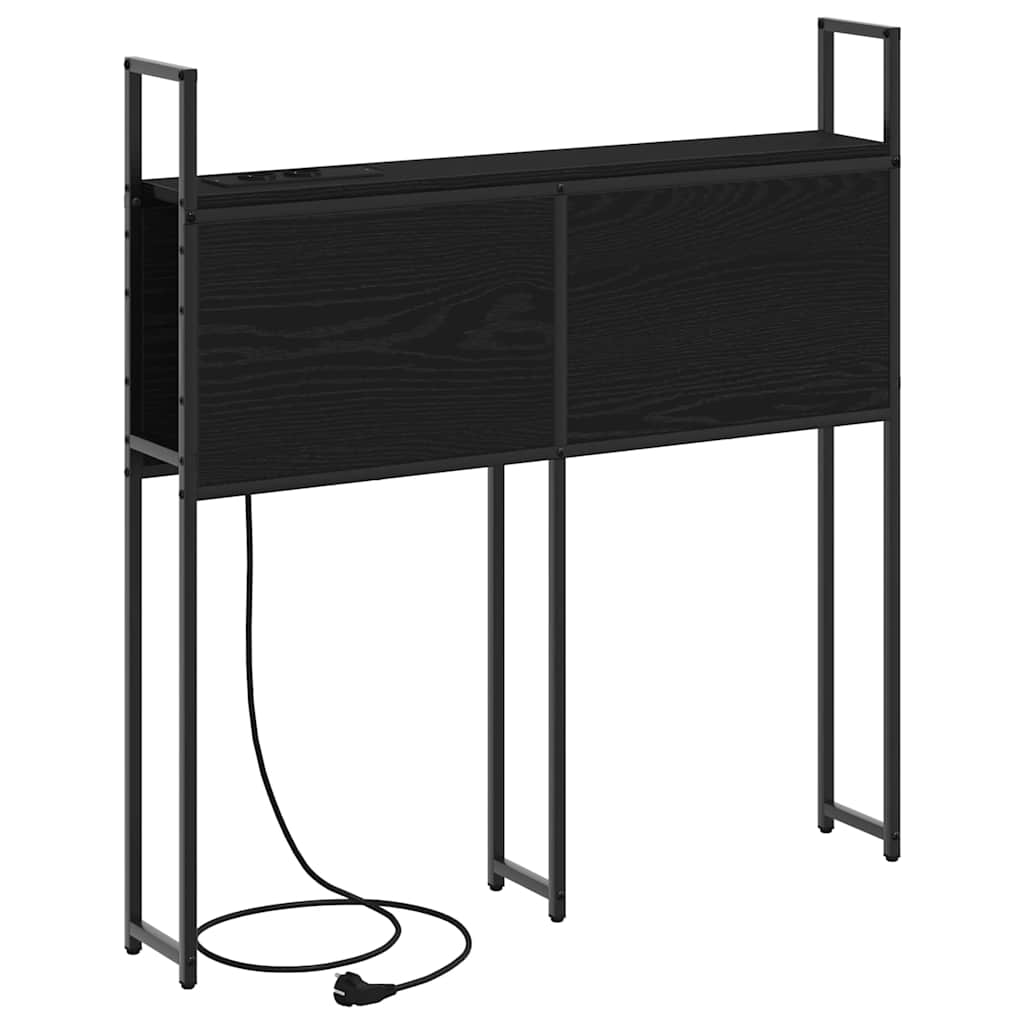 Headboard de Rangement avec Station de Charge Chêne noir 75 cm - XIOS