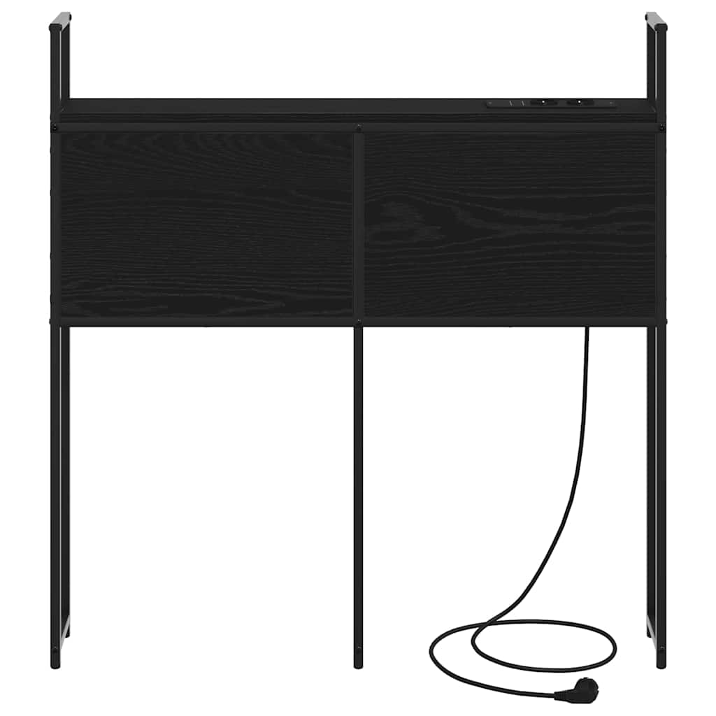 Headboard de Rangement avec Station de Charge Chêne noir 75 cm - XIOS