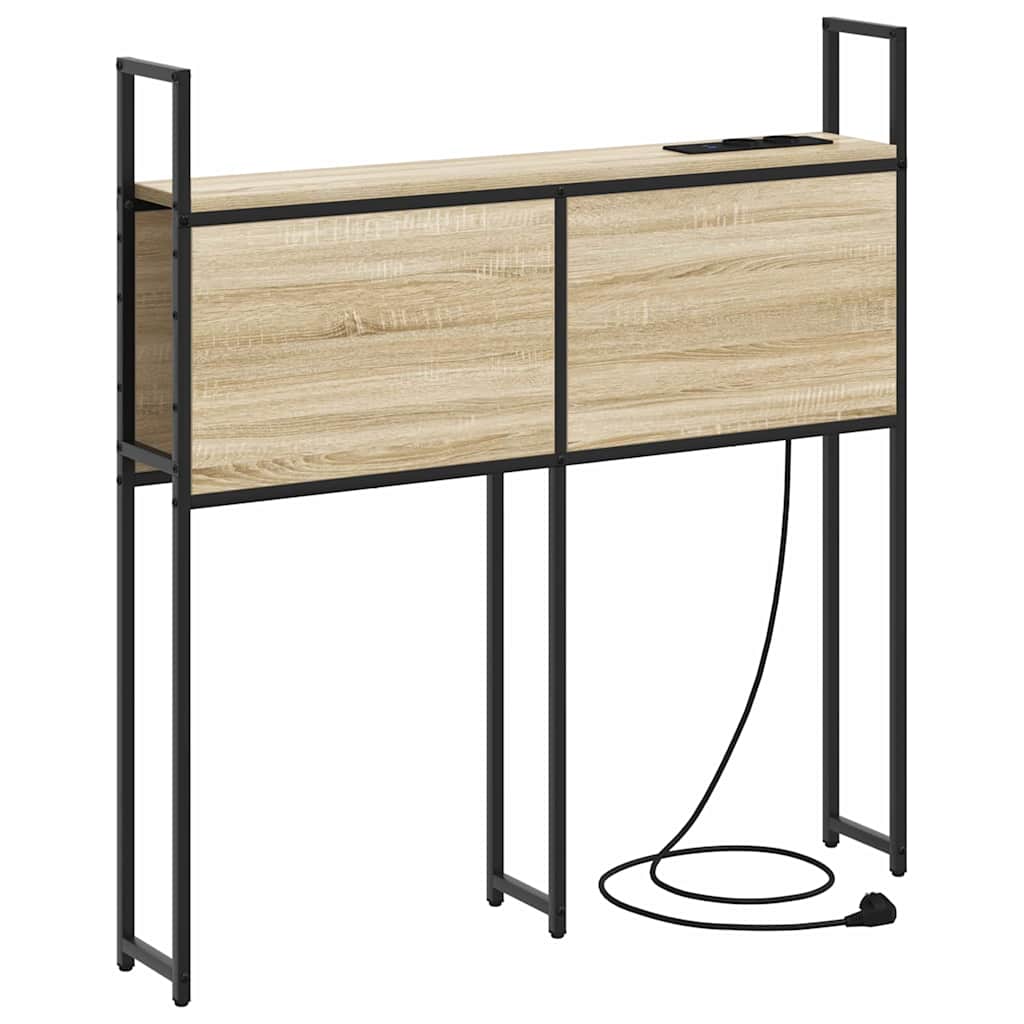 Headboard de Rangement avec Station de Charge Chêne sonoma - XIOS
