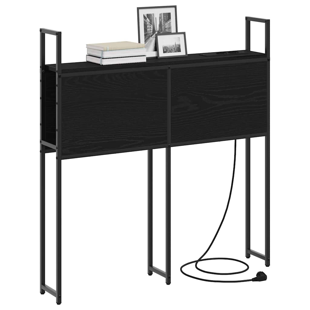 Headboard de Rangement avec Station de Charge Chêne noir 80 cm - XIOS