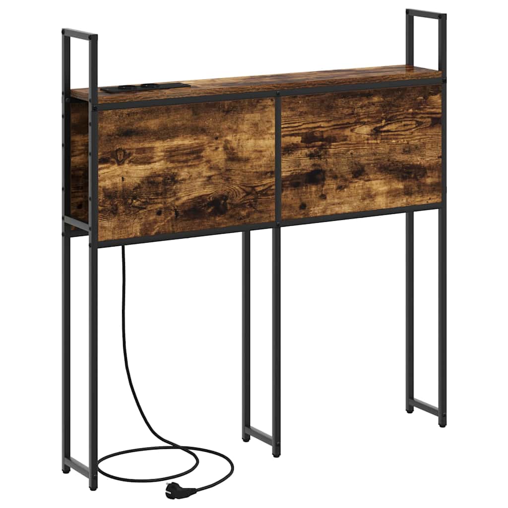 Headboard de Rangement avec Station de Charge Chêne fumé 80 cm - XIOS