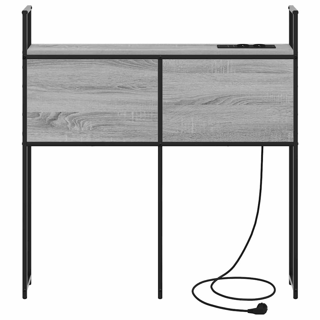 Headboard de Rangement avec Station de Charge Sonoma gris 80 cm - XIOS