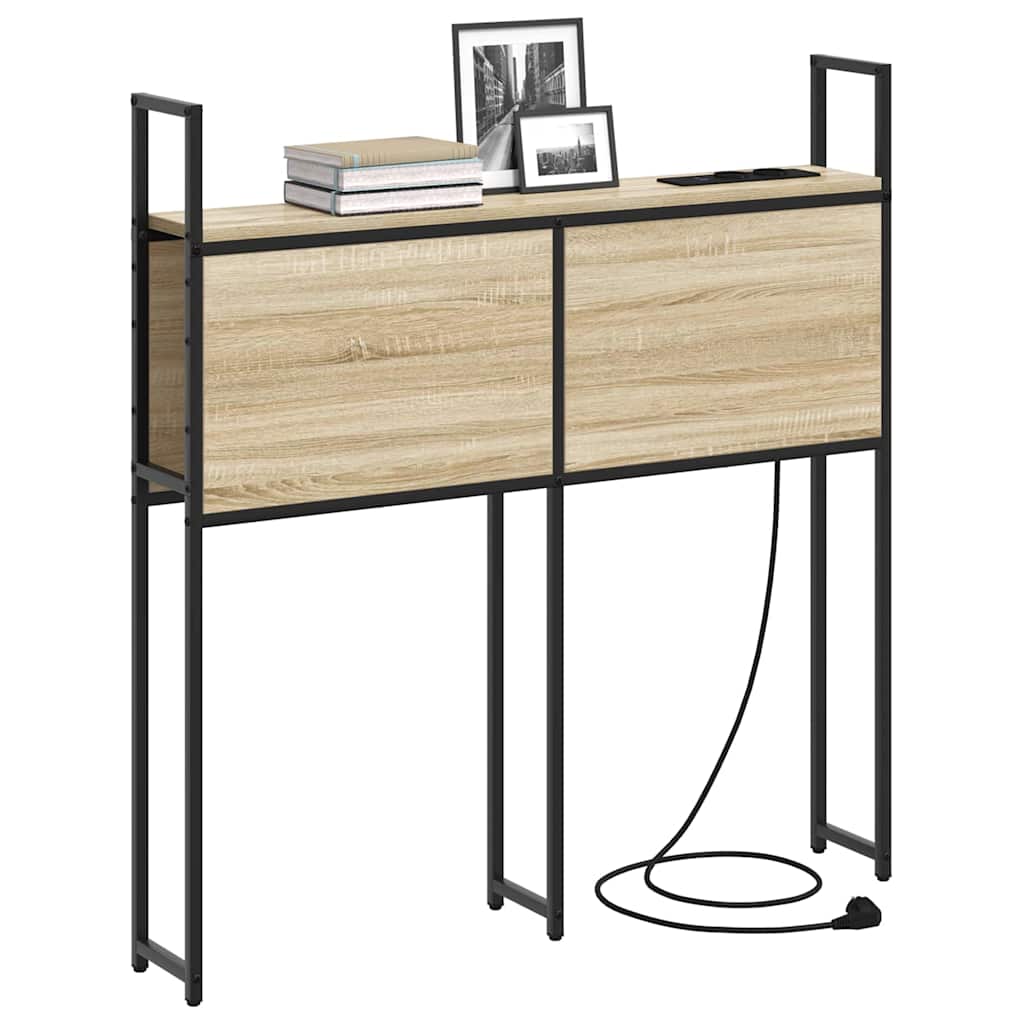Headboard de Rangement avec Station de Charge Chêne sonoma - XIOS