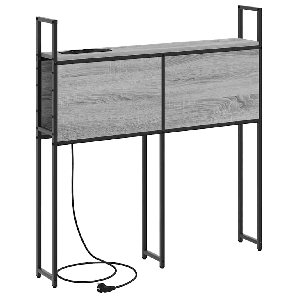 Headboard de Rangement avec Station de Charge Sonoma gris 90 cm - XIOS