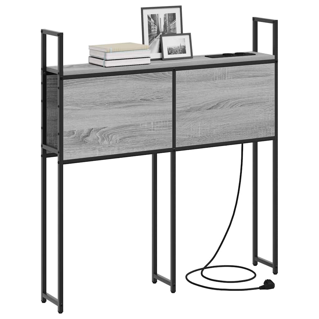 Headboard de Rangement avec Station de Charge Sonoma gris 90 cm - XIOS
