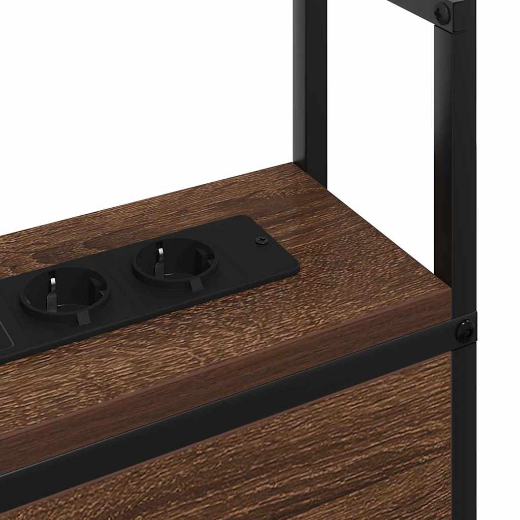 Headboard de Rangement avec Station de Charge Chêne marron - XIOS