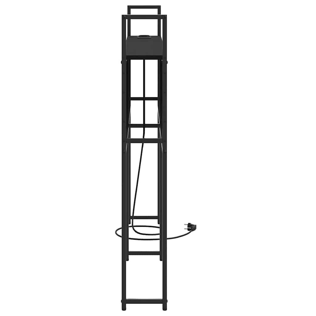 Headboard de Rangement avec Station de Charge Chêne noir 135 cm - XIOS