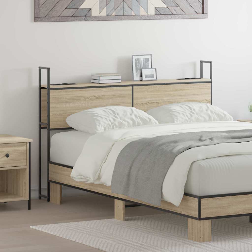 Headboard de Rangement avec Station de Charge Chêne sonoma - XIOS