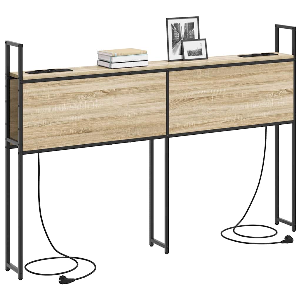 Headboard de Rangement avec Station de Charge Chêne sonoma - XIOS